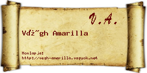 Végh Amarilla névjegykártya